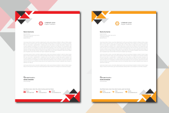design letterhead in editable ms word format within 12 hours
