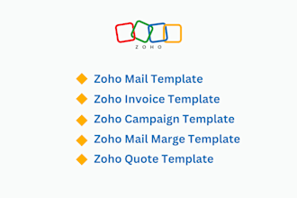 create custom templates for zoho crm,creator,books,campaigns