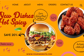 create social media food banner poster instagram post design
