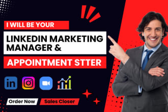 be your b2b linkedin marketing manager and appointment setter