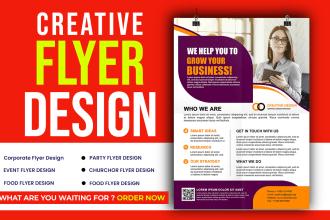 professial design corporate flyer, event, party, churcher, food flyer