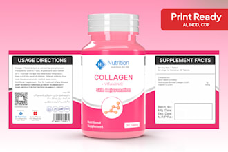 design cosmetic fragrance or nutrition supplement label packaging