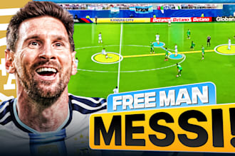 design a creative football thumbnail
