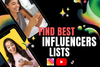 identify best instagram, youtube, tiktok influencer emails list for you