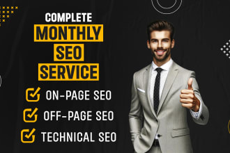 provide complete monthly SEO service to boost your website ranking