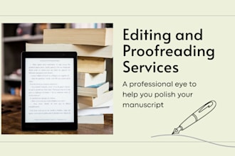 edit and proofread your novel