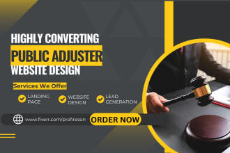 design highly converting public adjuster landing page public adjuster website