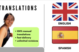 manually translate from english to spanish and from spanish to english