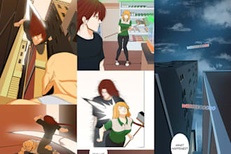 draw your webtoon, manga, manhua, webcomic storyboard