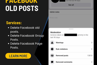 delete facebook group or page old posts