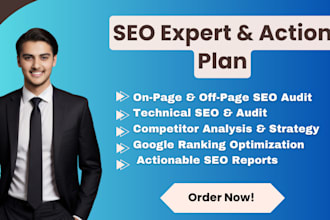 provide an SEO report, action plan, website audit and analysis