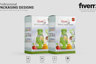 do product packaging design, food packaging, box design