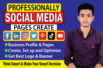create and set up your social media accounts and setup facebook business page