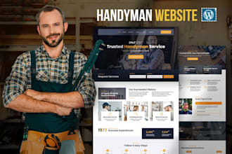 design cleaning, handyman, roofing, painting, plumbing wordpress website
