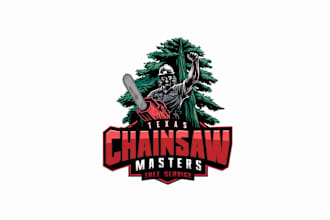 custom modern tree service logo or icon design service
