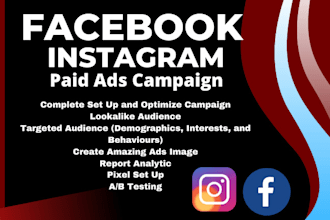 set up a facebook and instagram paid ads campaign