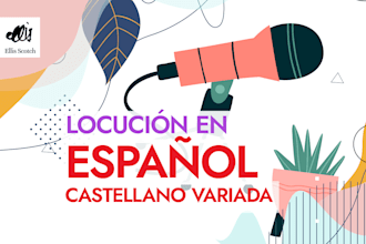 grabar tu locucion o cuña en español castellano con musica y efectos