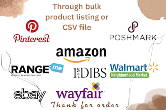 list your product on wayfair, chairish,ebay, amazon, shopify