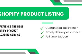 do shopify product listing and product upload