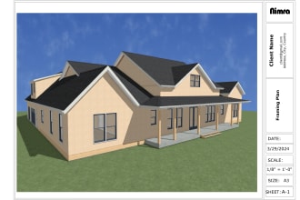 design timber or wood structure, framing and trusses plan