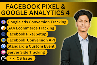 setup meta facebook pixel conversion API google analytics 4 ecommerce tracking