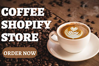 design coffee shopify store coffee website tea coffee mugs dropshipping store