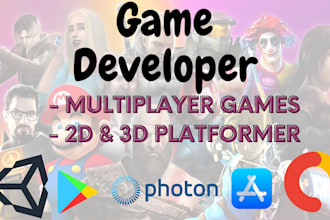 develop 2d and 3d mobile and web game in unity