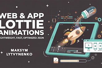 create optimized lottie json web and app animations