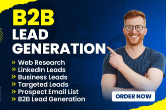 do b2b lead generation, linkedin leads, web research, email list, targeted leads