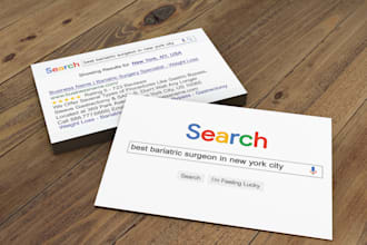 deliver customized web search SEO business card