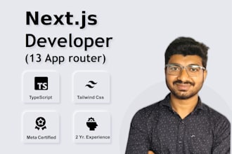 build responsive website using next js and tailwind  as a next js developer