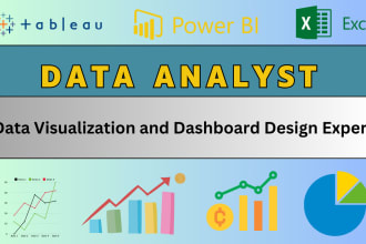 create data visualization, dashboard and reports using tableau and power bi