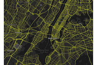 create a custom city map art in any color and size