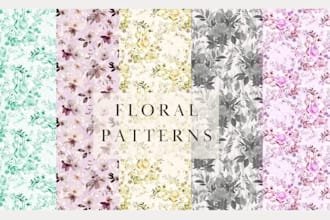 design seamless floral and geometric pattern design