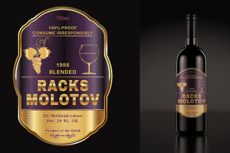 do beer label, wine label or any bottle label design