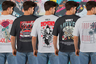 do custom urban streetwear t shirt design hiphop, edgy style