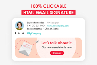 create email signature or clickable HTML email signature