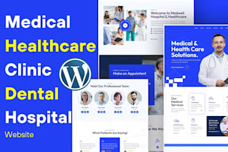 make medical, healthcare, dental, clinic or doctor appointment website
