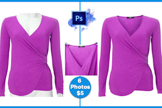 do ghost mannequin, neck joint, and wrinkle removal for cloth