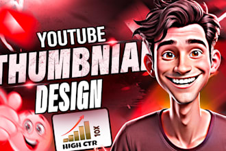 design high CTR booster youtube thumbnail in 24 hour