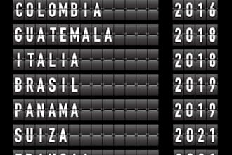 design a personalized airport style travel board
