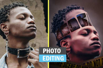 do photoshop editing realistic photo manipulation and design composition