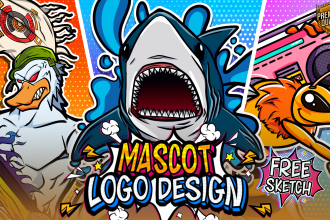 make superb mascot logo for your brand, kicks, twitch, and eports