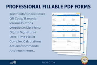 design professional fillable pdf forms with all calculations