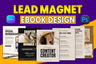 design ebook, lead magnet, workbook, PDF documents
