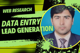 do data entry, web research, copy paste, excel data entry, b2b lead generation