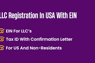 get your ein tax id for llc and sole proprietor for USA and non resident
