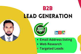 do provide all targeted b2b lead generation and verified email list prospecting