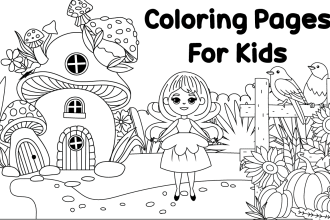 draw coloring book pages for children