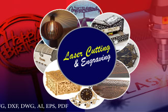 make laser cutting and engraving file in just 2 hours
